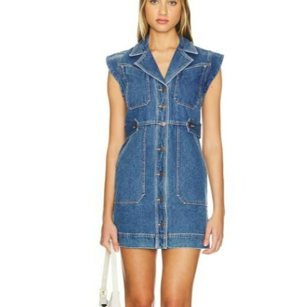 Veronica Beard Sz 14 Jax Denim Mini Dress NWT